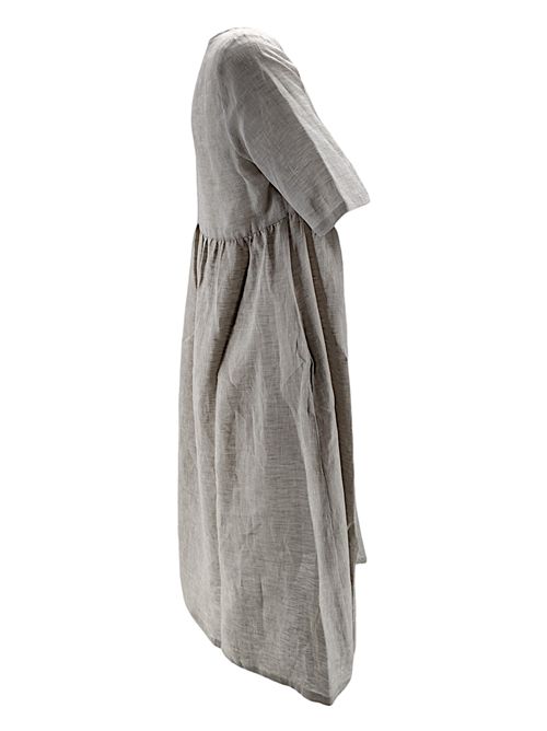 Women's beige linen dress Camicetta Snob | 717-41218238